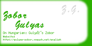 zobor gulyas business card